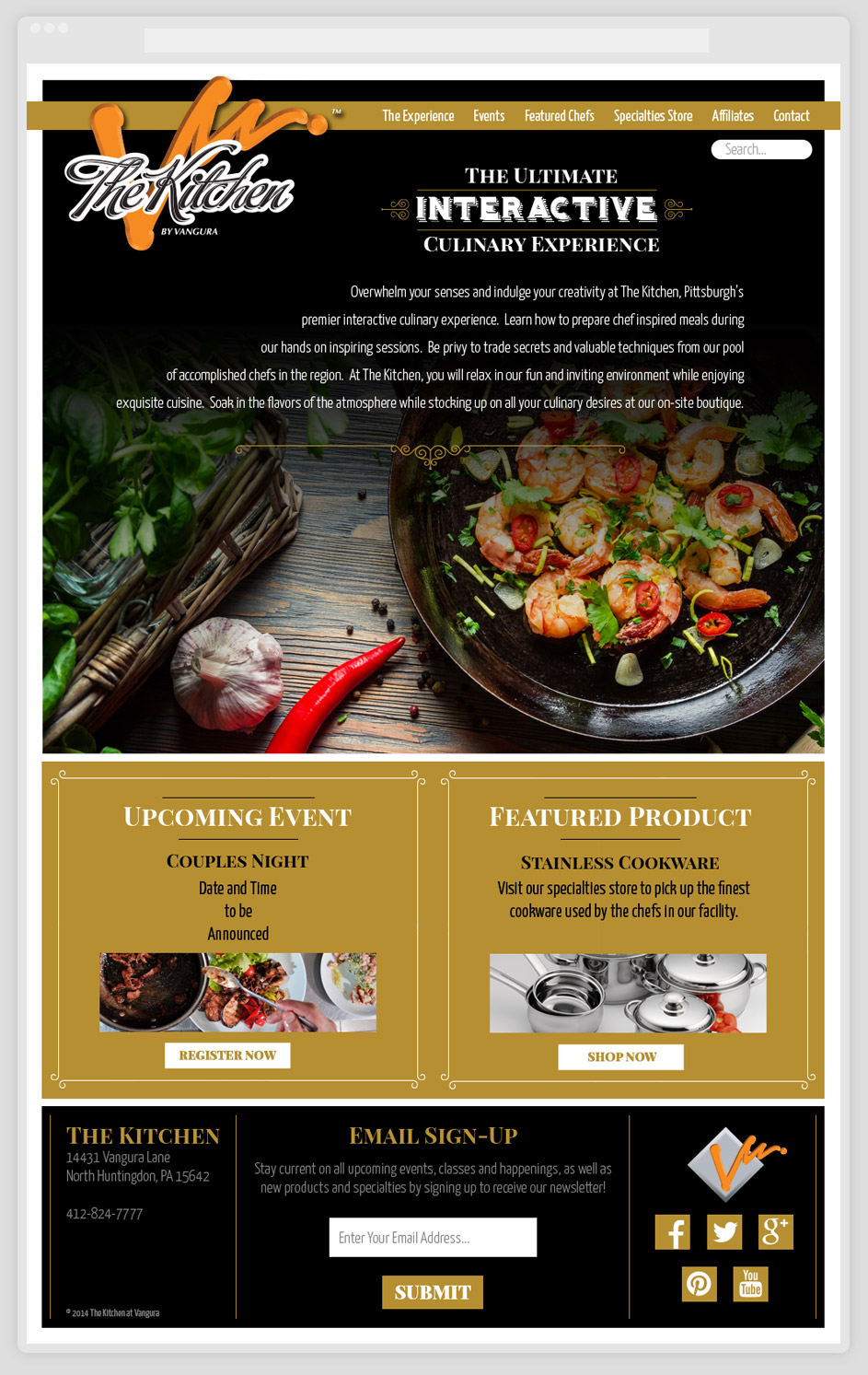 The Kitchen Website Homepage